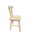 Tradineur - Silla infantil de madera con respaldo redondeado 56 x 33 x 26 cm, altura del asiento 31 cm, silla para niños de made