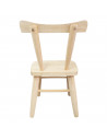 Tradineur - Silla infantil de madera con respaldo redondeado 56 x 33 x 26 cm, altura del asiento 31 cm, silla para niños de made