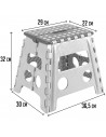Tradineur - Taburete infantil plegable de pvc multiusos 32,5 x 28,5 x 21,5 cm, banqueta, asiento de plástico resistente para niñ