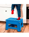 Tradineur - Taburete infantil plegable de pvc multiusos 32,5 x 28,5 x 21,5 cm, banqueta, asiento de plástico resistente para niñ