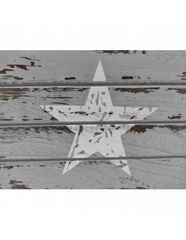 Juego de 2 cajas de madera de almacenamiento vintage con asas 18 x 36 x 25,7 cm y 15,8 x 31 x 21 cm, diseño con estrella, set de