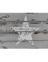 Juego de 2 cajas de madera de almacenamiento vintage con asas 18 x 36 x 25,7 cm y 15,8 x 31 x 21 cm, diseño con estrella, set de