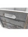 Juego de 2 cajas de madera de almacenamiento vintage con asas 18 x 36 x 25,7 cm y 15,8 x 31 x 21 cm, diseño con estrella, set de