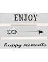 Juego de 2 cajas de almacenamiento de madera vintage con asas 20,8 x 35 x 25 cm y 19 x 30 x 18 cm, modelo enjoy, set de cajas re