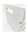 Juego de 2 cajas de almacenamiento de madera vintage con asas 20,8 x 35 x 25 cm y 19 x 30 x 18 cm, modelo enjoy, set de cajas re
