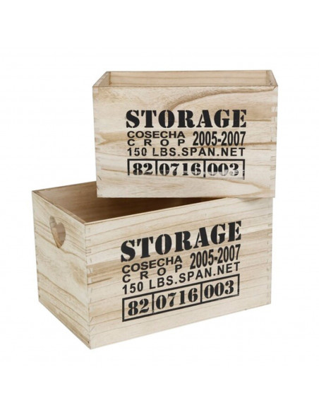 Juego de 2 cajas de almacenamiento con asas de corazón 20,9 x 35 x 23 cm y 18,8 x 30 x 18,1 cm, modelo storage, set de cajas rec Juego de 2 cajas de almacenamiento con asas de corazón 20,9 x 35 x 23 cm y 18,8 x 30 x 18,1 cm, modelo storage, set de cajas rec