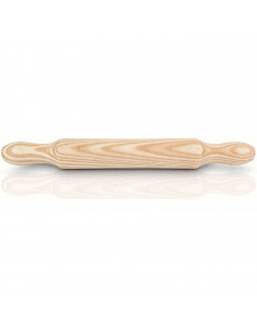 Rodillo de madera para amasar 57 x 5 cm para cocina, repostería, agarradores laterales, accesorio amasador de panadero para esti