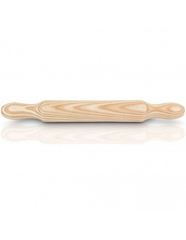 Rodillo de madera para amasar 57 x 5 cm para cocina, repostería, agarradores laterales, accesorio amasador de panadero para esti