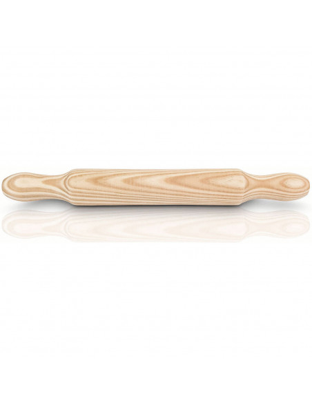 Rodillo de madera para amasar 57 x 5 cm para cocina, repostería, agarradores laterales, accesorio amasador de panadero para esti