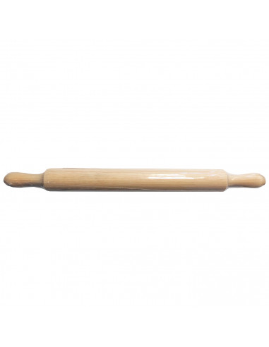 Rodillo de madera para amasar 57 x 5 cm para cocina, repostería, agarradores laterales, accesorio amasador de panadero para esti