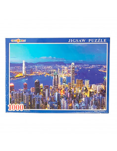 Puzzle 1000 piezas, rompecabezas clásico para adultos 75 x 50 cm, jigsaw puzzle, Nueva York, Puerta de Alcalá, Fontana di Trevi,