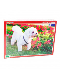 Puzzle 500 piezas, rompecabezas clásico 52 x 38 cm, jigsaw puzzle, animales, perro, gatos, calle con casas... retos creativos, a