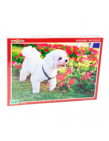Puzzle 500 piezas, rompecabezas clásico 52 x 38 cm, jigsaw puzzle, animales, perro, gatos, calle con casas... retos creativos, a