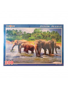Puzzle 200 piezas, rompecabezas clásico 75 x 50 cm, jigsaw puzzle, animales, jirafas, elefantes, osos panda, vacas... retos crea