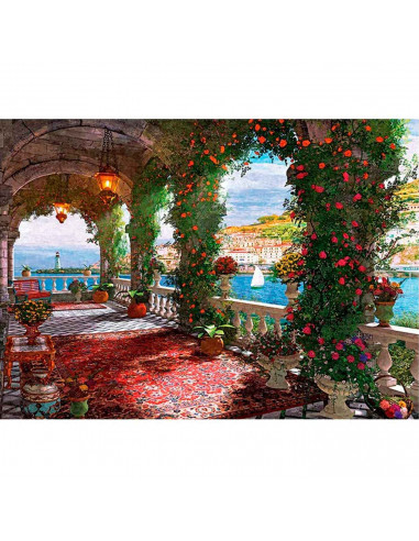 Puzzle 1000 piezas Rose Corridor, rompecabezas clásico para adultos 70 x 50 cm, jigsaw puzzle a partir de 14 años, juego educati