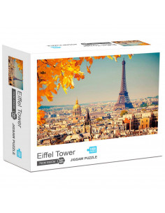 Puzzle 1000 piezas Torre Eiffel, París, rompecabezas clásico para adultos 70 x 50 cm, jigsaw puzzle a partir de 14 años, juego e