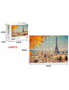 Puzzle 1000 piezas Torre Eiffel, París, rompecabezas clásico para adultos 70 x 50 cm, jigsaw puzzle a partir de 14 años, juego e