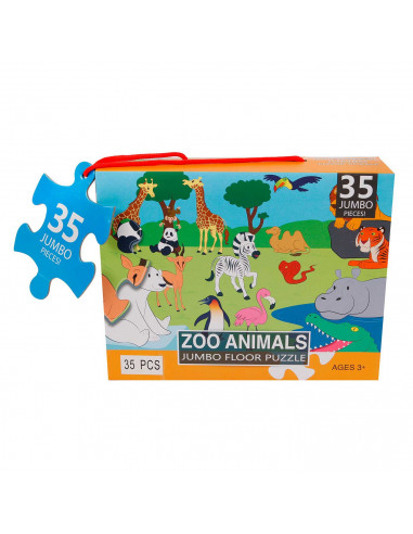 Puzzle infantil 35 piezas, rompecabezas para niños 60 x 44 cm, jigsaw puzzle, animales de boque, zoo, dinosaurios, cachorros...