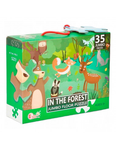 Puzzle infantil 35 piezas, rompecabezas para niños 60 x 44 cm, jigsaw puzzle, animales de boque, zoo, dinosaurios, cachorros...