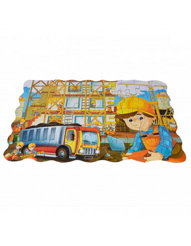 Puzzle infantil 45 piezas, rompecabezas para niños 44 x 31 cm, jigsaw puzzle a partir de 3 años, construcción, animales de granj