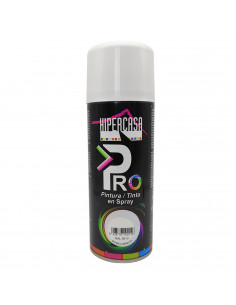 Hipercasa - Spray de pintura blanco brillo RAL 9010, 400 ml, válido para multitud de superficies y materiales, uso en exterior y