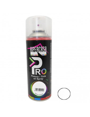 Hipercasa - Spray de pintura barniz satinado 400 ml, válido para multitud de superficies y materiales, uso en exterior y lugares