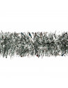 Tradineur - Guirnalda navideña plateada 7 x 180 cm, espumillón brillante, oropel colgante, decoración navidad, árbol, chimeneas,