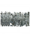 Tradineur - Guirnalda navideña plateada, 180 cm, diámetro 12 cm, espumillón brillante, oropel colgante, decoración navidad, árbo