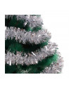 Tradineur - Guirnalda navideña plateada 5 x 150 cm, espumillón brillante, oropel colgante, decoración navidad, árbol, chimeneas,