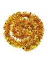 Tradineur - Guirnalda navideña dorada, 180 cm, diámetro 12 cm, espumillón brillante, oropel colgante, decoración navidad, árbol,