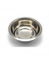 Tradineur - Comedero doble para mascotas de acero inoxidable con soporte elevado 35,5 x 16,7 x 8,3 cm, cuenco doble para perros