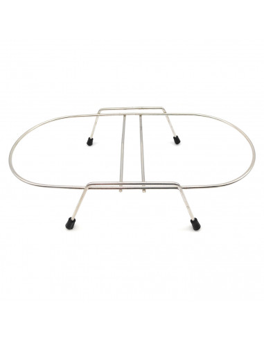 Tradineur - Comedero doble para mascotas con soporte elevado de acero inoxidable 44 x 21 x 8,3 cm, cuenco doble para perros y ga