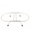 Tradineur - Comedero doble para mascotas con soporte elevado de acero inoxidable 44 x 21 x 8,3 cm, cuenco doble para perros y ga