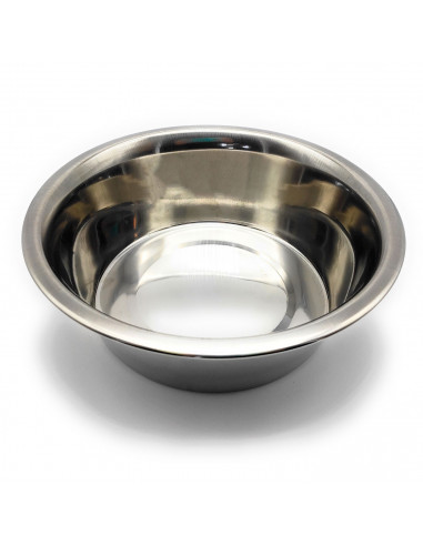 Tradineur - Comedero doble para mascotas con soporte elevado de acero inoxidable 44 x 21 x 8,3 cm, cuenco doble para perros y ga