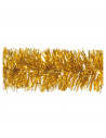 Tradineur - Guirnalda navideña dorada 5 x 150 cm, espumillón brillante, oropel colgante, decoración navidad, árbol, chimeneas, e