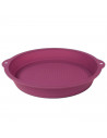 Tradineur - Molde bajo de silicona redondo 20 x 4.5 cm. Recipiente repostería, cocina, apto para microondas y lavavajillas