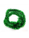 Tradineur - Guirnalda navideña verde 5 x 150 cm, espumillón brillante, oropel colgante, decoración navidad, árbol, chimeneas, es