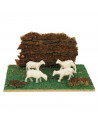 Tradineur - Corral para belén navideño 10,5 x 7,5 x 5,5 cm, resina, animales de granja para nacimiento, figuras decorativas pese
