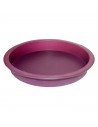 Tradineur - Molde redondo bajo de silicona 22 x 3.4 cm,  recipiente para horno, repostería, bizcochos, tartas, pasteles