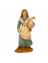 Tradineur - Pack de 4 figuras de campesinos para belén navideño 8 cm, durexina, figuras decorativas nacimiento, pesebre, navidad