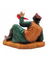 Tradineur - Figura de pastor con porrón y berretina para belén navideño 8,5 x 11 x 5,5 cm, durexina,figura decorativa pastor con
