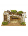 Tradineur - Cueva para figuras del nacimiento de 5 cm, pesebre de 12 x 24 x 13 cm para belén navideño, corcho, figura decorativa