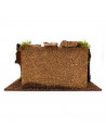 Tradineur - Cueva para figuras del nacimiento de 5 cm, pesebre de 12 x 24 x 13 cm para belén navideño, corcho, figura decorativa