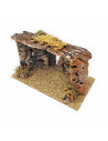 Tradineur - Cueva para figuras de nacimiento de 8-12 cm, corcho, pesebre para belén navideño 15 x 26,6 x 14 cm,figura decorativa