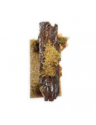 Tradineur - Cueva para figuras de nacimiento de 8-12 cm, corcho, pesebre para belén navideño 15 x 26,6 x 14 cm,figura decorativa
