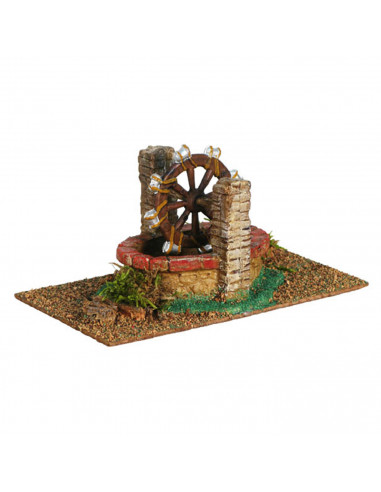 Tradineur - Pozo, noria o puente para belén navideño 7,5 x 15,5 x 9 cm, resina, figuras para nacimiento, pesebre, navidad, decor