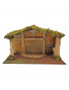 Tradineur - Cueva rústica de corcho 20 x 37 x 18 cm para figuras del nacimiento de 8-12 cm, portal, pesebre para belén navideño,