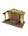 Tradineur - Cueva rústica de corcho 20 x 37 x 18 cm para figuras del nacimiento de 8-12 cm, portal, pesebre para belén navideño,