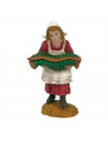 Tradineur - Pack de 4 figuras, campesinos y pastor para belén navideño 8 cm, durexina, figuras decorativas nacimiento, pesebre,