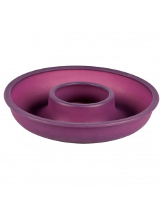 Tradineur - Molde savarin de silicona coleccion violett 25 x 5 cm. Recipiente repostería, cocina, apto para horno, microondas y